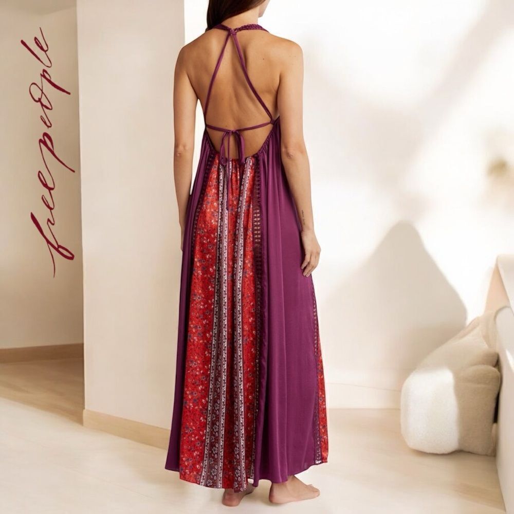 FREE PEOPLE Women’s Bohemian Nights Maxi Nightgown in the Size Large - Picture 3 of 7